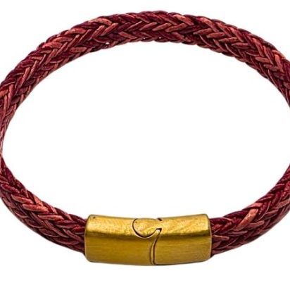 Spiral Braided Leather Bracelet - Style 333