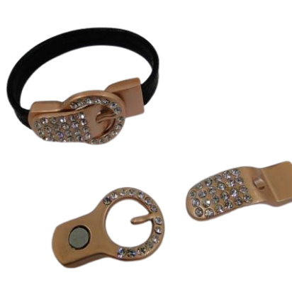 Zamak magnetic clasp: MGL-268 10*3mm (Matt Rose Gold)