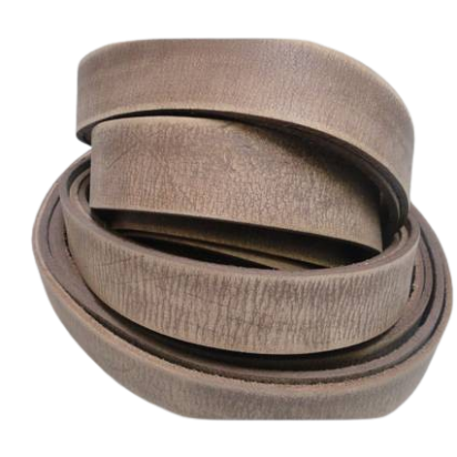 Vintage Style Flat Leather - 10mm-Tiger Vintage Taupe