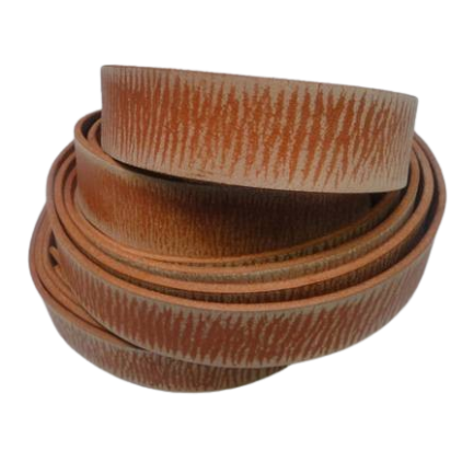 Vintage Style Flat Leather - 10mm-Tiger Vintage Tan