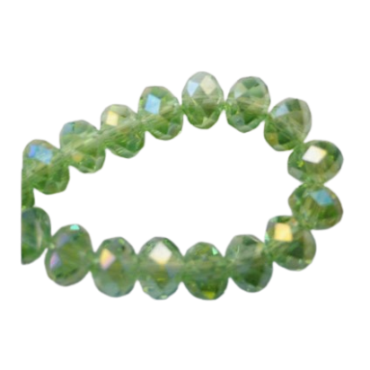 Faceted Glass Beads - 12mm (Peridot)