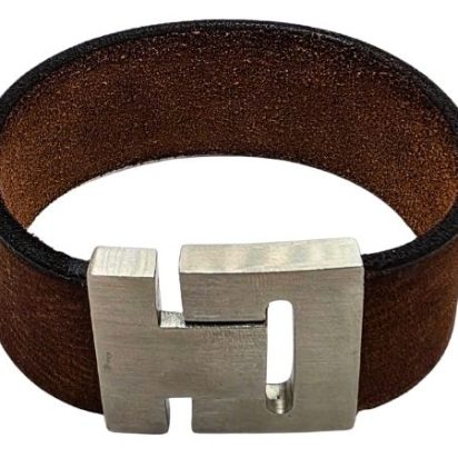 Plain Flat Leather Bracelet - Style 286
