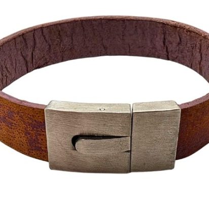 Plain Flat Leather Bracelet - Style 291