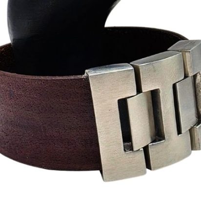 Plain Flat Leather Bracelet - Style 304