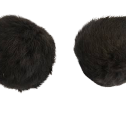 Rabbit Fur Pom Pom-Grey-10cms