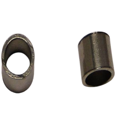 Stainless steel part for round leather: SSP-123 4mm (Steel)