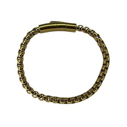 Men's Bracelet with Magnetic Clasp - 21cm- Gold