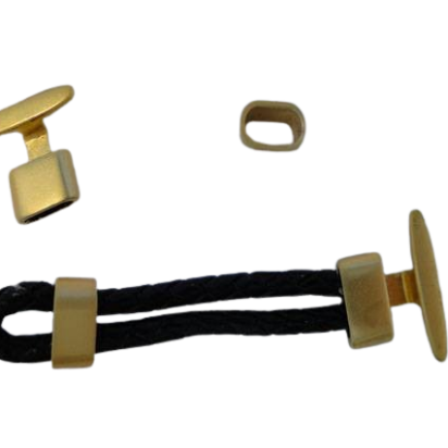 Zamak open hook clasp: ZAML-12 11mmx5mm (Gold)