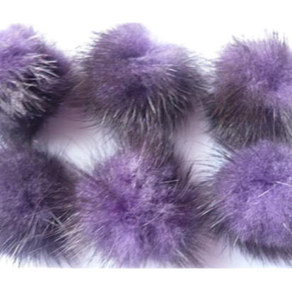 Mink Pom Pom Dark Purple