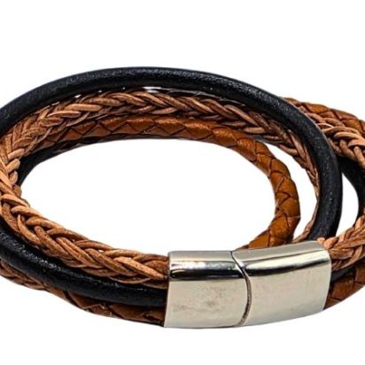 Combination Leather Bracelet - Style 234
