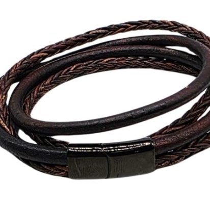 Combination Leather Bracelet - Style 218