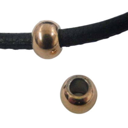 Stainless steel part for round leather: ssp-37 3mm (rose gold)