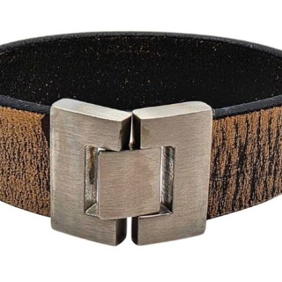 Plain Flat Leather Bracelet - Style 318