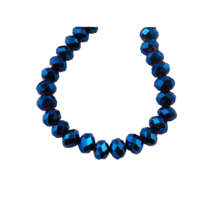 Faceted Glass Beads - 4mm (Blueberry Color)