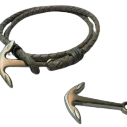 Stainless Steel Anchor Style Clasp: MGST 207 4mm (steel Matt)