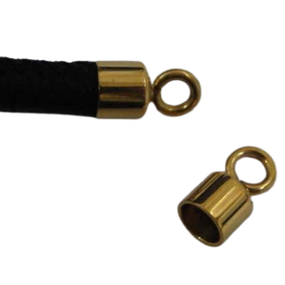 Stainless steel part for leather: SSP 586 4MM  (Gold)