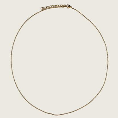 Flat Cable Chain Necklace - Gold - 0.5mm - Item 912