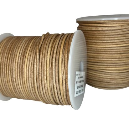 Round leather cord-2mm- Vintage Light Taupe