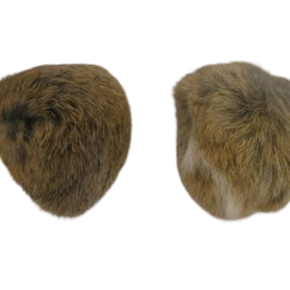 Rabbit Fur Pom Pom-Natural-9cms