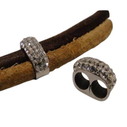 Stainless steel part for round leather: SSP-613 5mm (Steel)