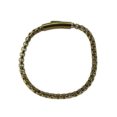 Men's Bracelet with Magnetic Clasp - 23cm- Gold