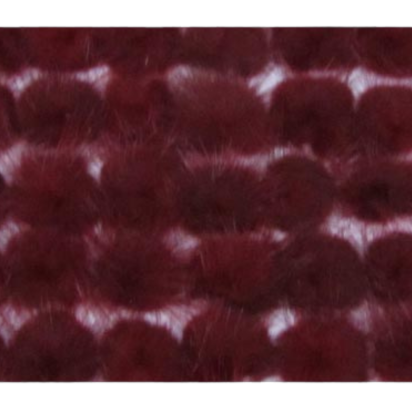 Mink Pom Pom Wine-Red