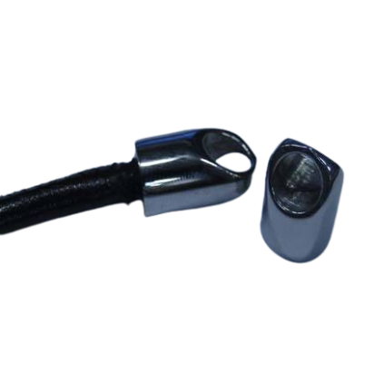 Stainless steel end cap: SSP 56 4MM (black)