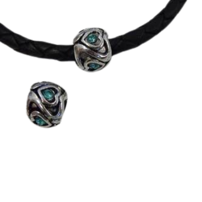 Zamak parts of leather: CA-4868 4mm (Turquoise)