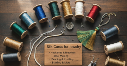 What can you use silk cords for when making jewellery?