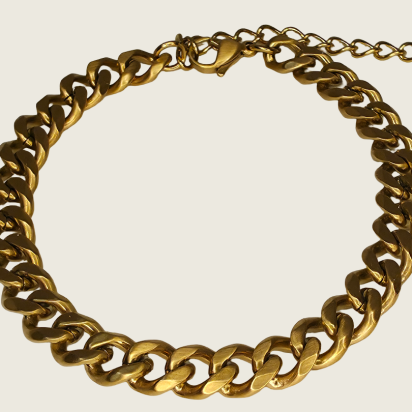 NK Chain Bracelet - Gold - 6mm - Item 983