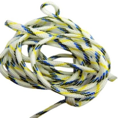 Paracords No. 1 White with yellow, blue and black