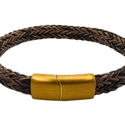 Spiral Braided Leather Bracelet - Style 332