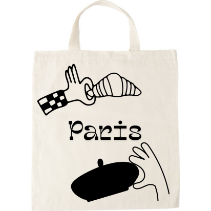Cotton Tote Bag - Paris Style