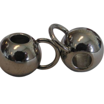 Stainless steel part for round leather: SSP-207 4mm (Steel)