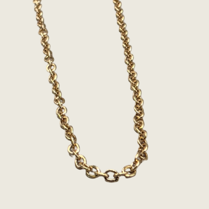 Flat Cable Chain Necklace - Gold - 0.5mm - Item 912