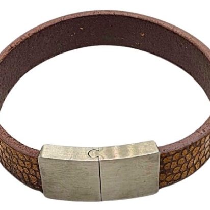 Plain Flat Leather Bracelet - Style 322