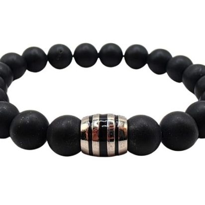 Onyx Matt Gemstone Bracelet: Style-601 (10mm)