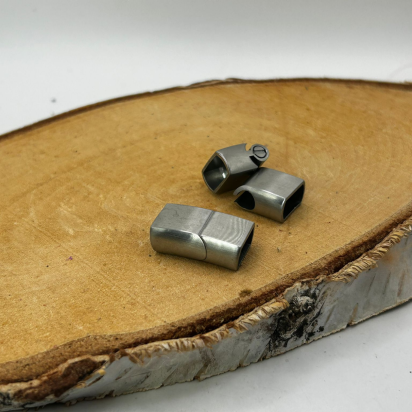 Stainless steel magnetic clasp for memory: MGST32 (memory clasp) 12*6mm (Steel Matt)
