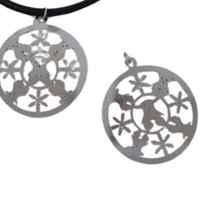 Stainless Steel Pendant: SSP-569 35mm (Steel)