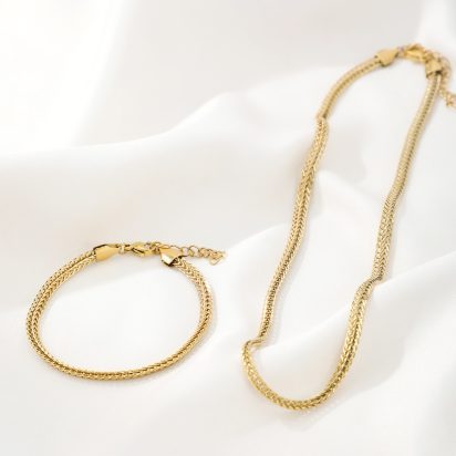 Gold Plated Stainless Steel Necklace - 524