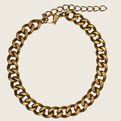 NK Chain Bracelet - Gold - 6mm - Item 983
