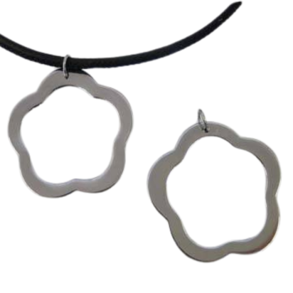 Stainless Steel Pendant: SSP-553 32mm (Steel) Flower
