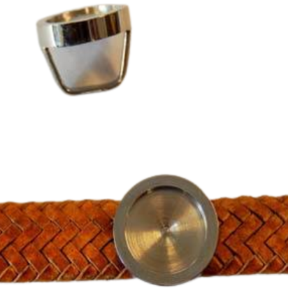 Stainless steel part for leather: SSP-420 12.5*8mm (Steel)