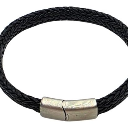 Spiral Braided Leather Bracelet - Style 329