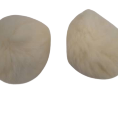 Rabbit Fur Pom Pom-White-9cms