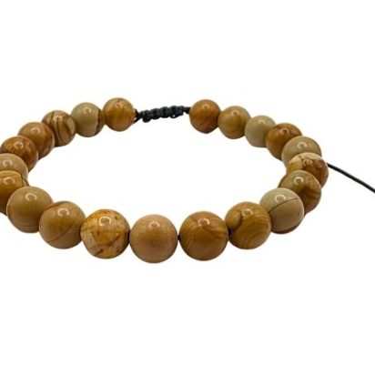 Wood Grain Gemstone Bracelet: Style-514 (8mm)