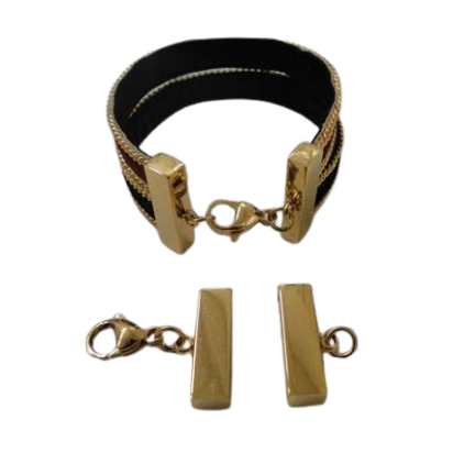Stainless steel part for leather SSP-438-20,3*3MM-ROSE GOLD/GOLD