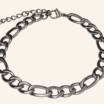 Figaro Chain Bracelet - Silver - Item 999
