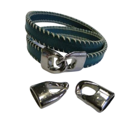 Zamak Interlocking Clasps: MGL-221 12x4mm (Steel)