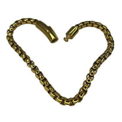 Men's Bracelet with Magnetic Clasp - 23cm- Gold